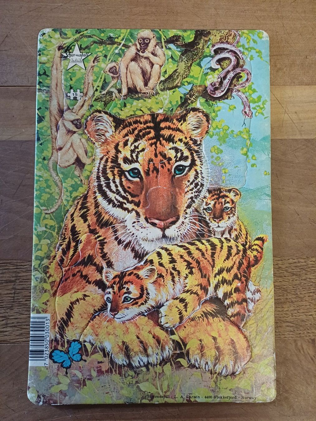 Puzzle: Puzzle, Karton, Tiger mit Tiger-Baby, 15 Teile – Usato da Ringoldswil venduto da drache13