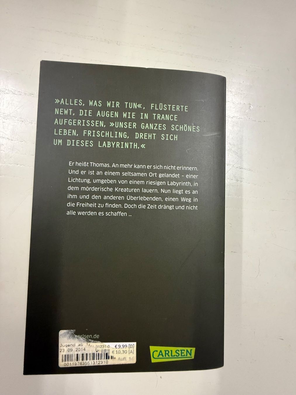 Libri: Maze Runner 1 - Die Auserwählten im Labyrinth – Usato da Hunzenschwil venduto da Reche71 1