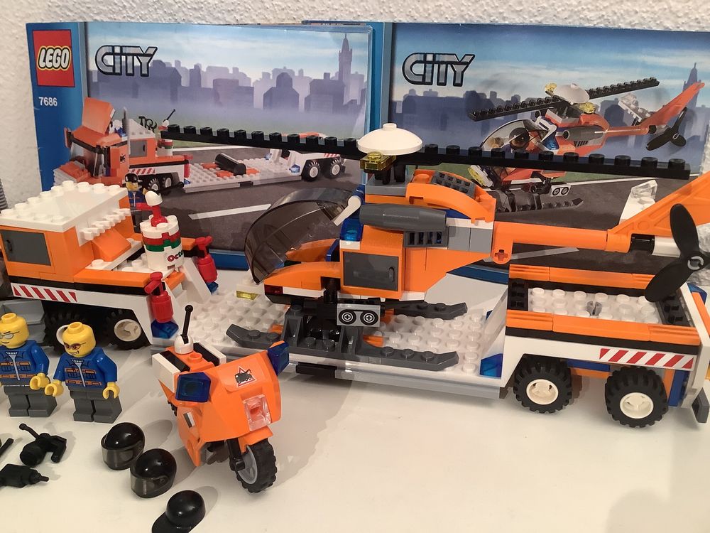 Lego Giocattoli: Lego City Helikoptertransporter 7686 von 2009 – Usato da Willisau venduto da Keks5 4