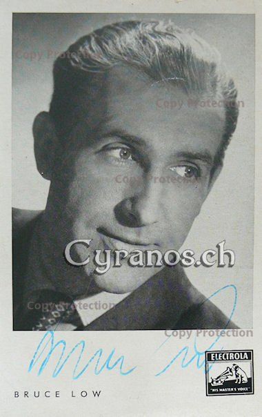 Autografi: Bruce Low (1913-1990) Sänger -  Autogramm – Usato da Dietikon venduto da immortal-stars