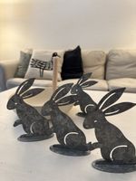 Osterhase aus Metal, in 4- er Set