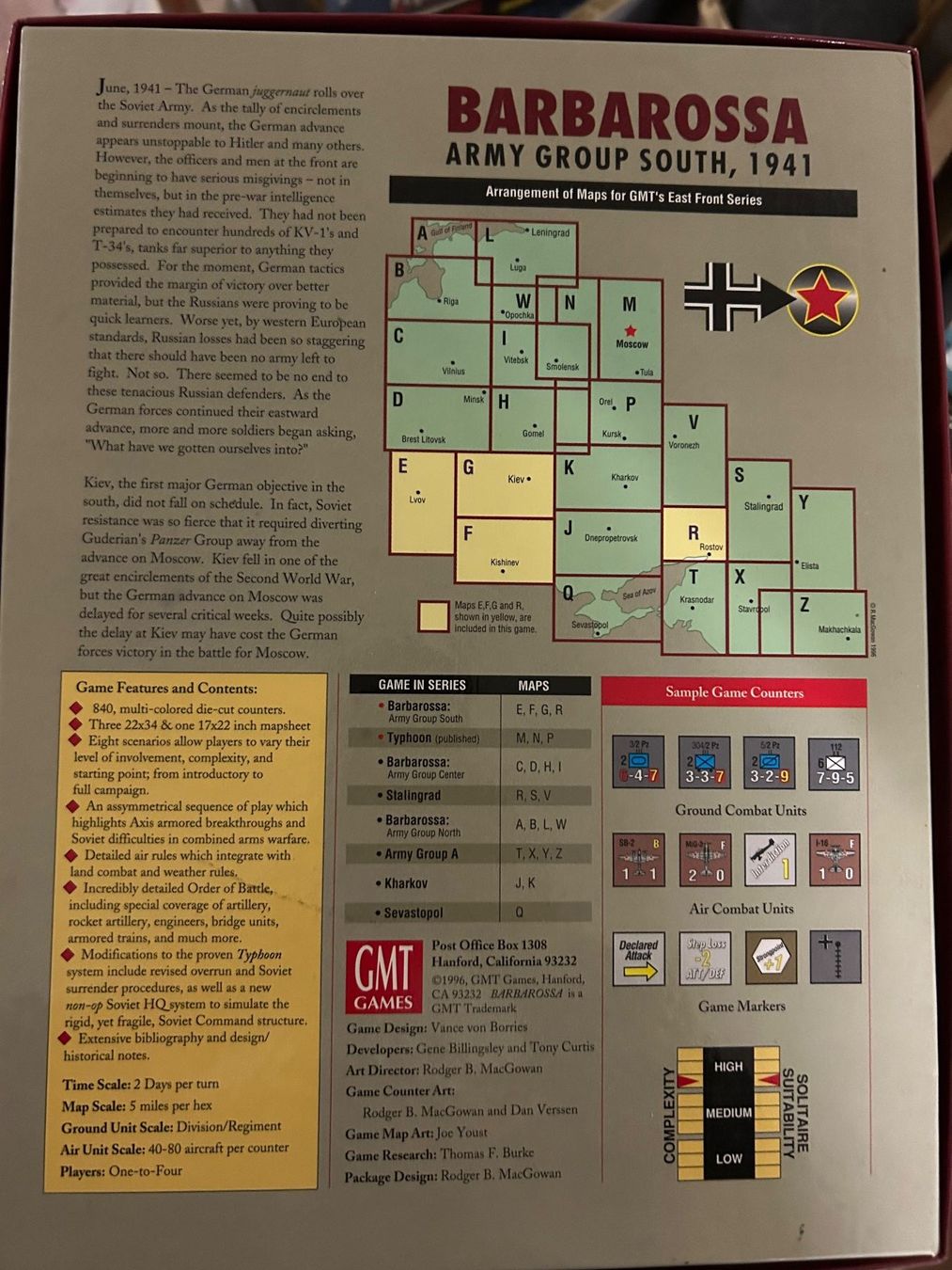 Spiele: GMT GAMES : BARBAROSSA ARMY GROUP SOUTH, 1941 – Neu (gemäss Beschreibung) aus Bern von pacolino22 1