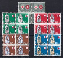 1957 Pro Patria Viererblocks postfrisch   15944