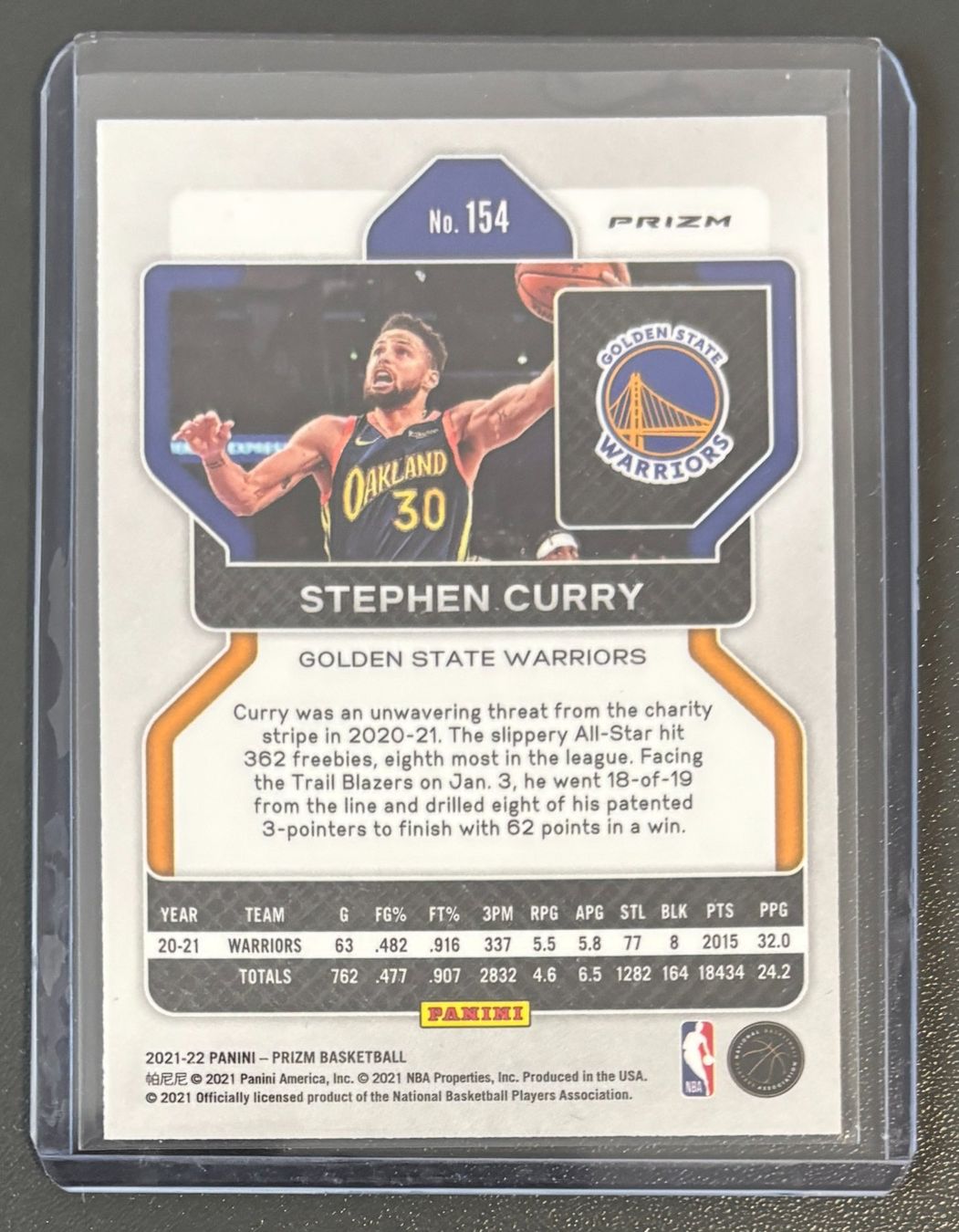 Cartoline: NBA Stephen Curry 2021 Panini Silver Prizm Parallel Card – Nuovo (secondo la descrizione) da Muri b. Bern venduto da winningloser 1