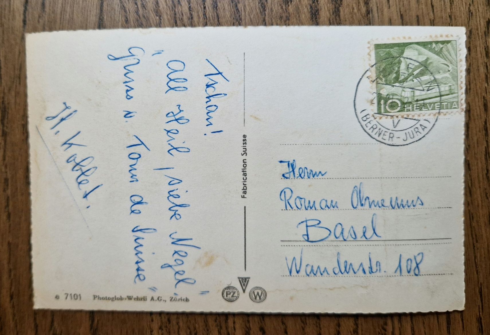 Cartoline postali: Laupen 1952 – Usato da Ebikon venduto da Donar50 1