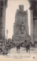 Paris, Monument "Aux Morts", Arc de Triomphe 14 Juillet 1919