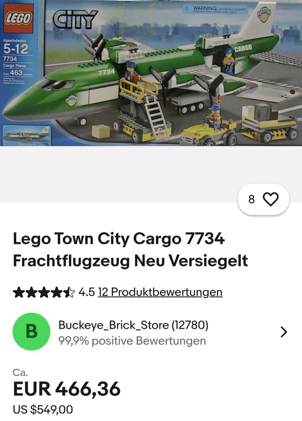 Lego Kit di costruzioni: Transportflugzeug 7734 selten – Nuovo e nell'imballaggio originale da Schachen LU venduto da Passagier959 3