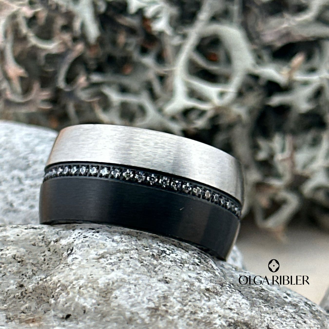 Olga Ribler Ringe: Edelstahl Ring 2 farbig mit Zirkonia, Ringgrösse 60 – Neu (gemäss Beschreibung) aus Luzern von Schmuckoutlet 1