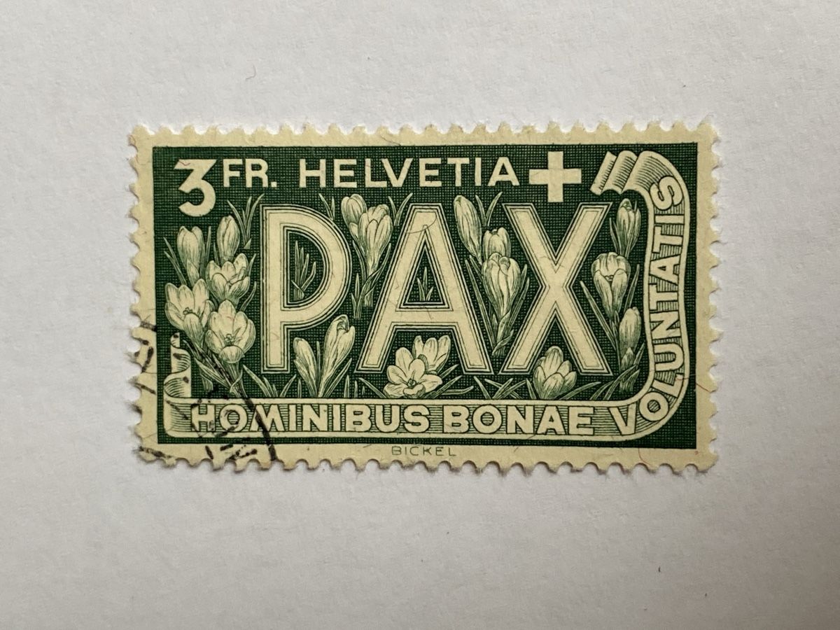 Alle Briefmarken: Pax 1945, 3 Fr. Gest. – Gebraucht aus Küssnacht a. Rigi von Unique-Valuable