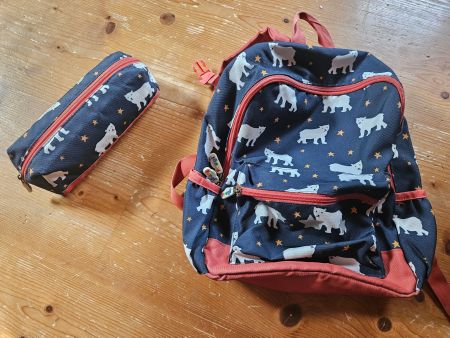 Frugi Kinder Rucksack, super Zustand und Etui, Schule!
