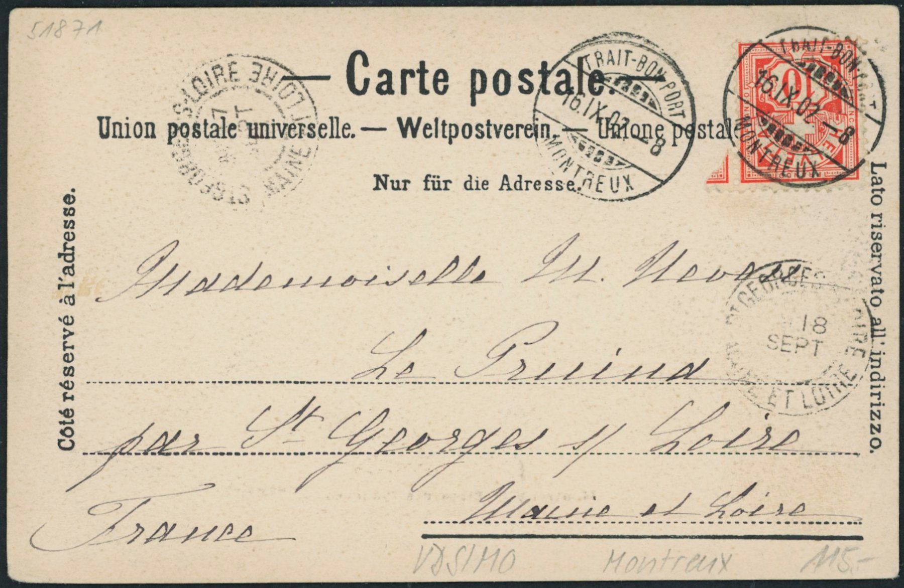 Cartoline postali: VDS Montreux – Usato da Schindellegi venduto da masutka7 1