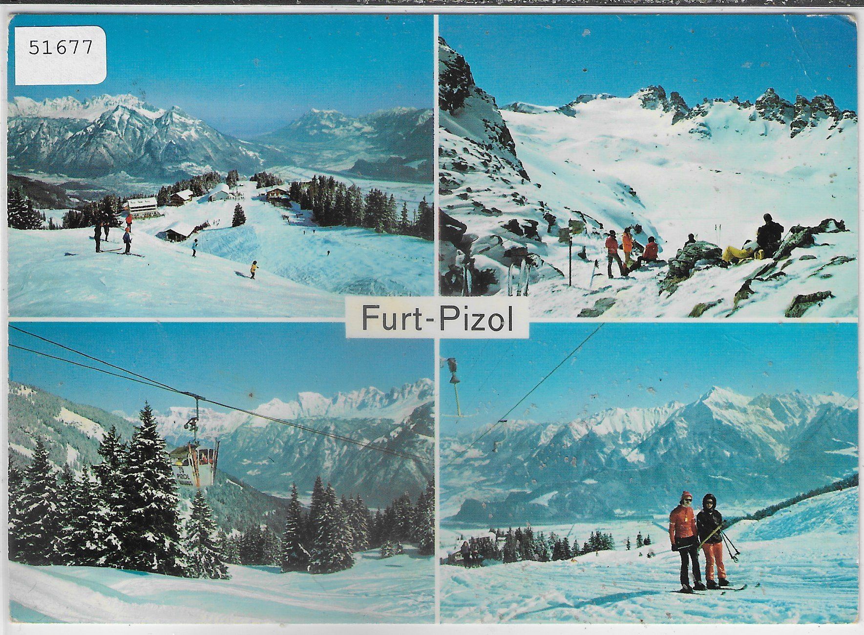 Ansichtskarten: Skigebiet Furt-Pizol – Gebraucht aus Ettingen von Kartenplanet