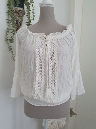 Bluse m. Spitze Gr XS/S *neu* v. New Yorker