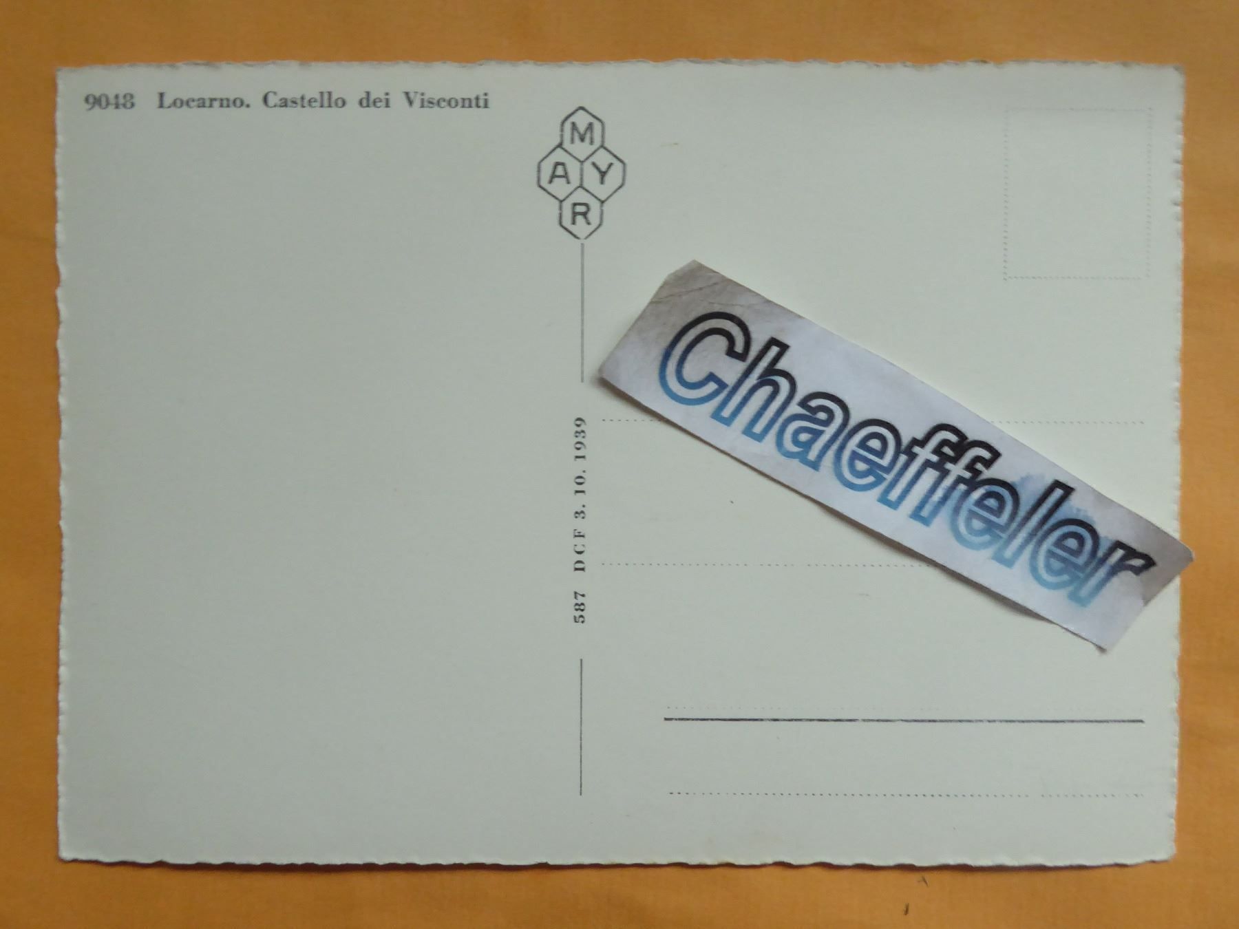 Cartoline postali: 9048 Locarno, Castello dei Visconti – Nuovo (secondo la descrizione) da Zürich venduto da Chaeffeler 1