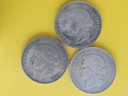 3 x 5 Franken :1892 ** , 1895** , 1904 **