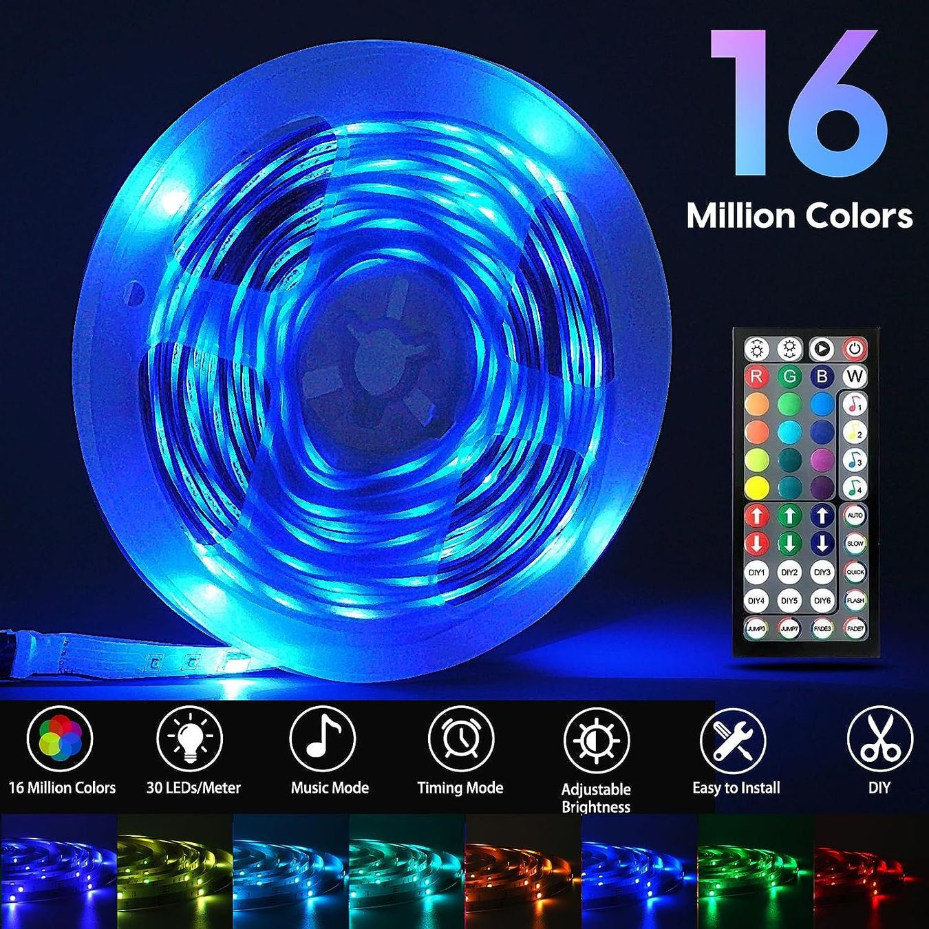 Ghirlande e barre luminose: LED Strip 5M, RGB 5050 – Nuovo e nell'imballaggio originale da Nuglar venduto da SaleRitter 5
