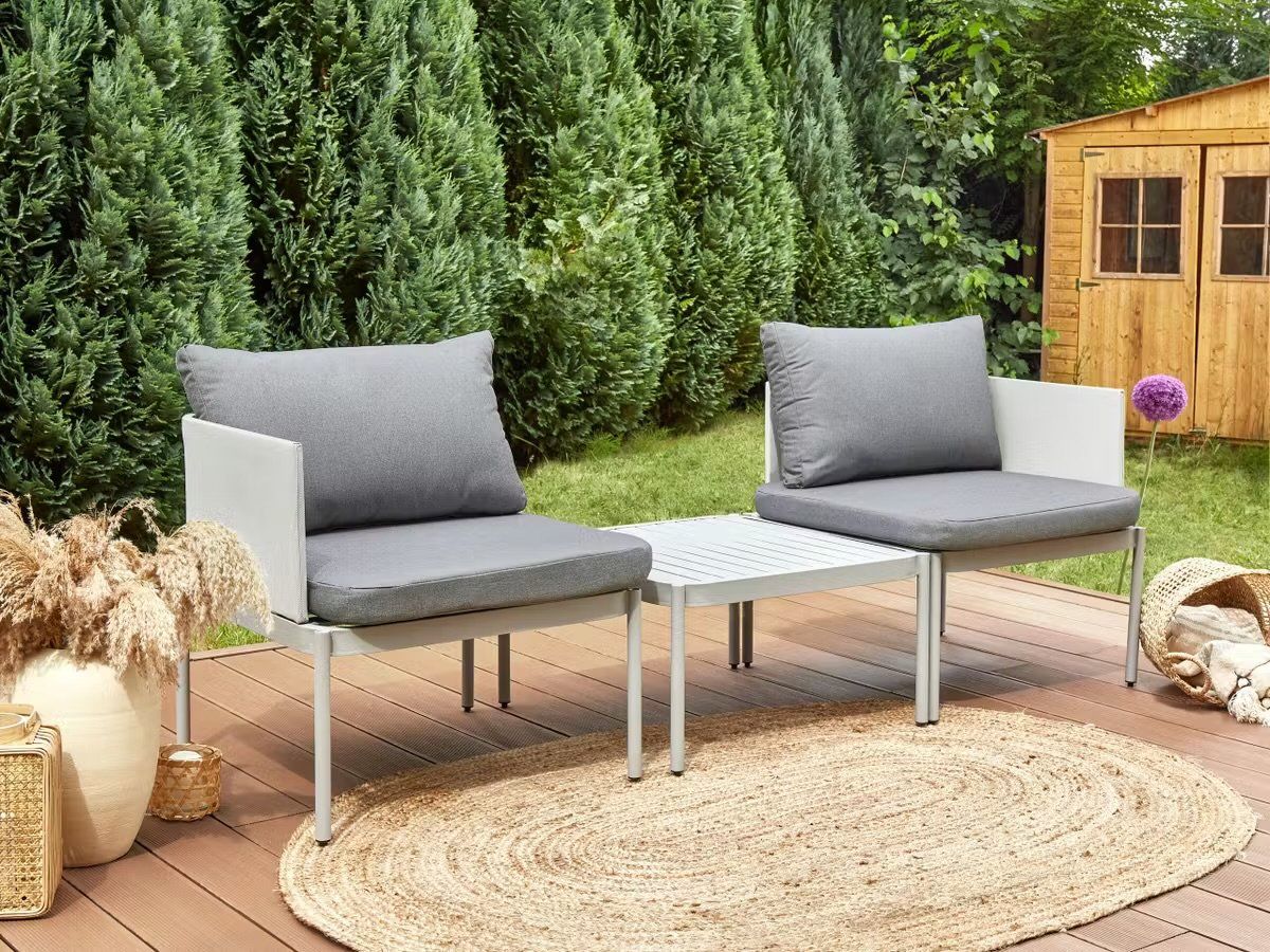 Micasa Set di tavolo e panche: Balkon Lounge Set Metall / Holz hellbeige und modular – Usato da Kilchberg ZH venduto da lisastudentinzuerich 3