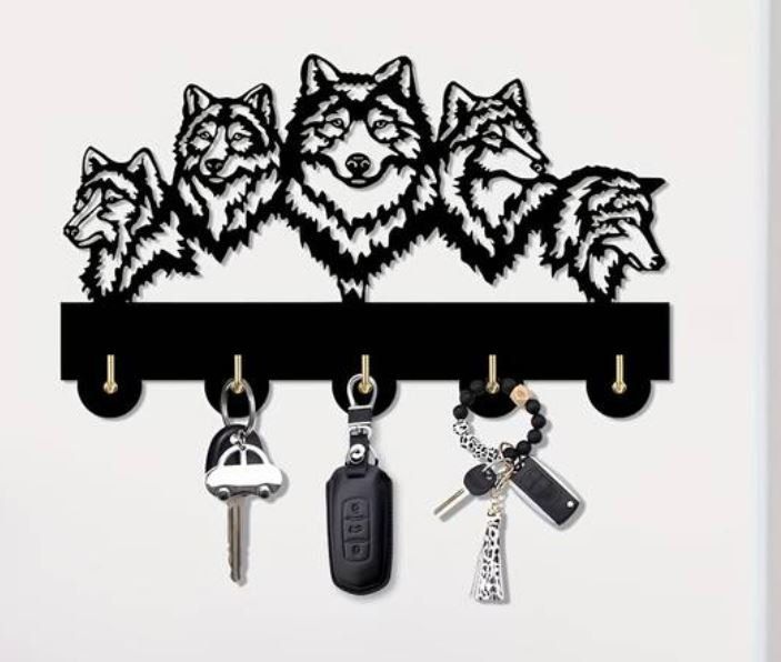 Guardaroba: Wandgarderobe mit Wolf (28.5 cm) – Nuovo e nell'imballaggio originale da Langenbruck venduto da Gumsi 1