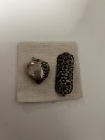 925 Silber Schmuck Set: Herz Anhänger und Brosche Vintage