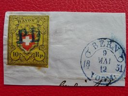 RAYON II (16II) T.28 B-RO, 1.Zustand von BERN: 9.MAI.1851