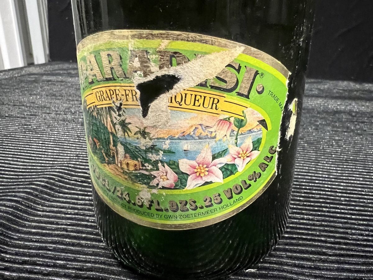 Bevande alcoliche: PARADISI GRAPPE-FRUIT LIQUEUR ANCIENNE BOUTEILLE – Usato da Genève venduto da Leboucheoreilles 2