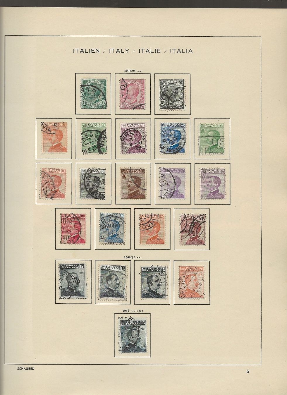 Alle Briefmarken: Marken Italien 1863 bis 1927 – Gebraucht aus Au ZH von xelagreb01 5