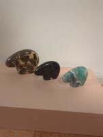 3 dekorative Figuren aus Stein
