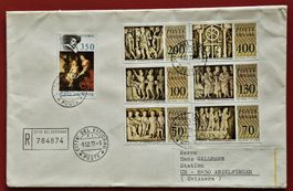 VATIKAN MUSEUM SATZ SARKOPHAGE R-FDC ANDELFINGEN ZÜRICH 1977