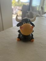 (Spanischer) Stier Figur schwarz weiss ca. 7.7cm 