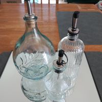 3er  Küchen Menage mit Wandspiegel/ Glas