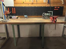 Massivholz-Werkbank / Robuster Werktisch 200 × 95 cm