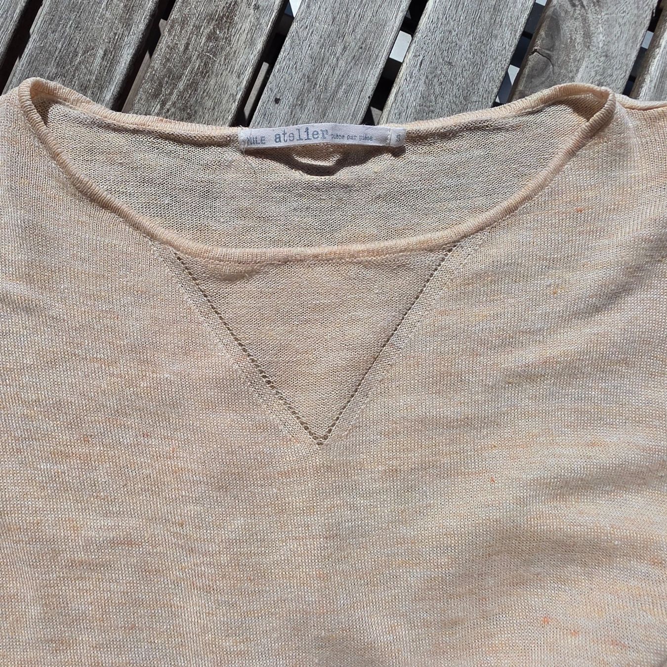 Nile Pulls & Sweat-shirts: 🐸 NILE LEINEN PULLOVER S APRICOT LEINENPULLOVER – D'occasion à Môtier (Vully) par Frogs 7