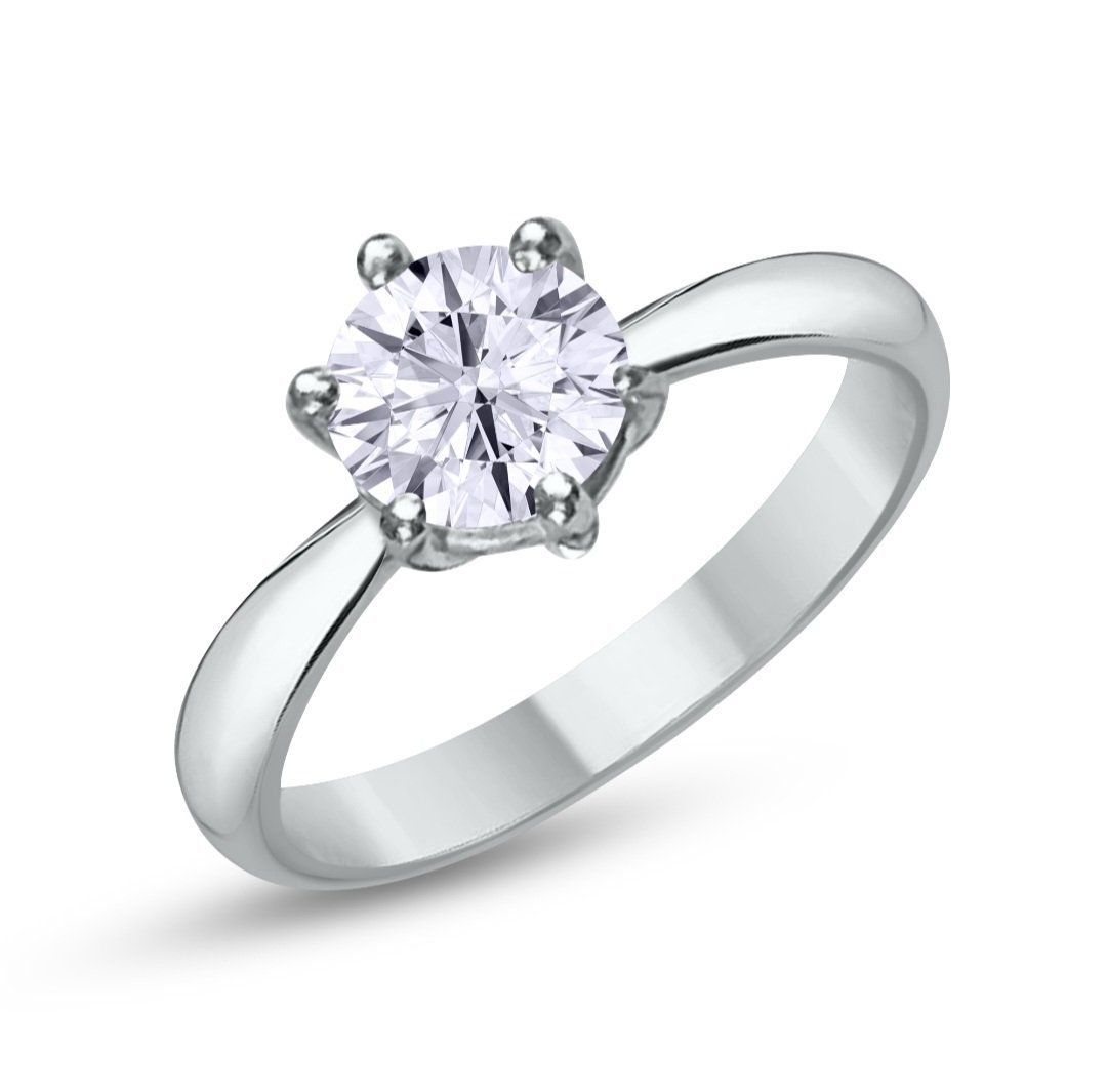 Anelli: Moissanite Solitaire Ring Silber 925 – Nuovo e nell'imballaggio originale da Zürich venduto da GOS08 1