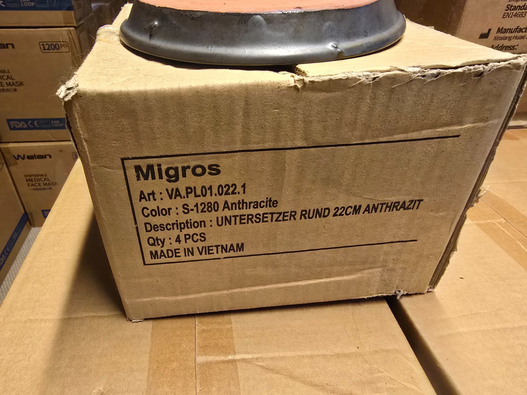 Sottobicchieri: Posten neuer Untersetzer Anthrazit D: 22cm ab 1.- – Nuovo e nell'imballaggio originale da KRINAU venduto da Mio_Liqstyle 5