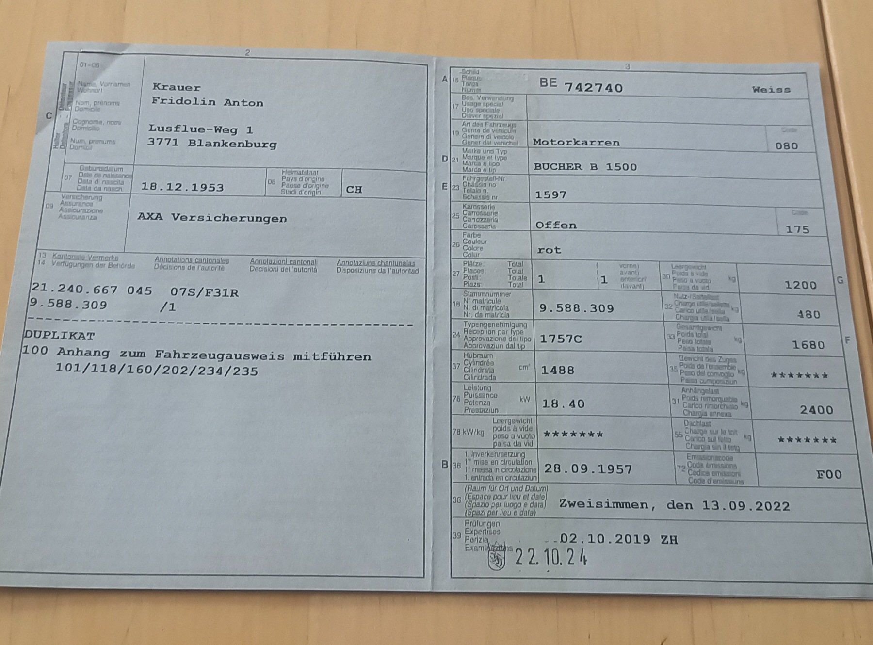 Bucher Trattori: Bucher Traktor B 1500 Oldtimer – Usato da Blankenburg venduto da radio12 3