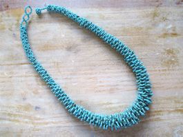 Halskette Glasperlen Kette Indigene Handarbeit