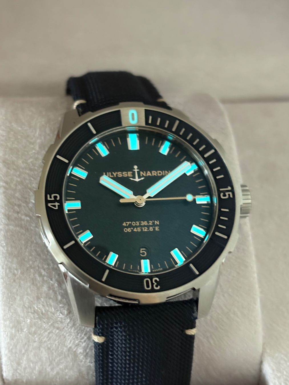 Ulysse Nardin Orologi: Ulysse Nardin Diver 42 Blue Fullset – Usato da Birsfelden venduto da Mynos 1