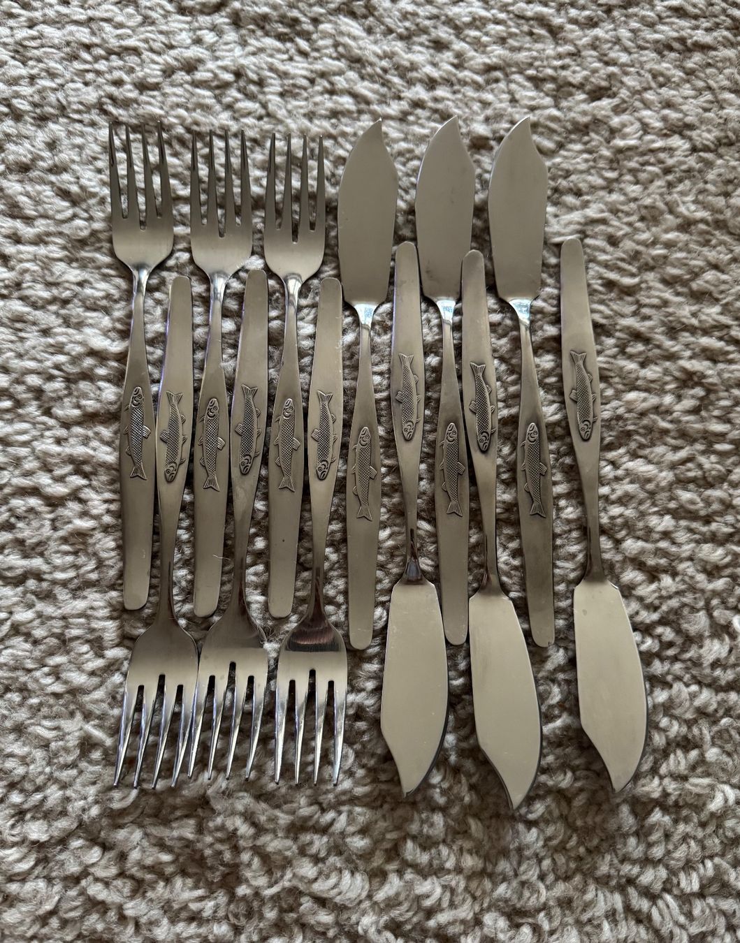 Set di posate: Fischbesteck mit Fischmuster – Usato da Schwerzenbach venduto da pangana 1