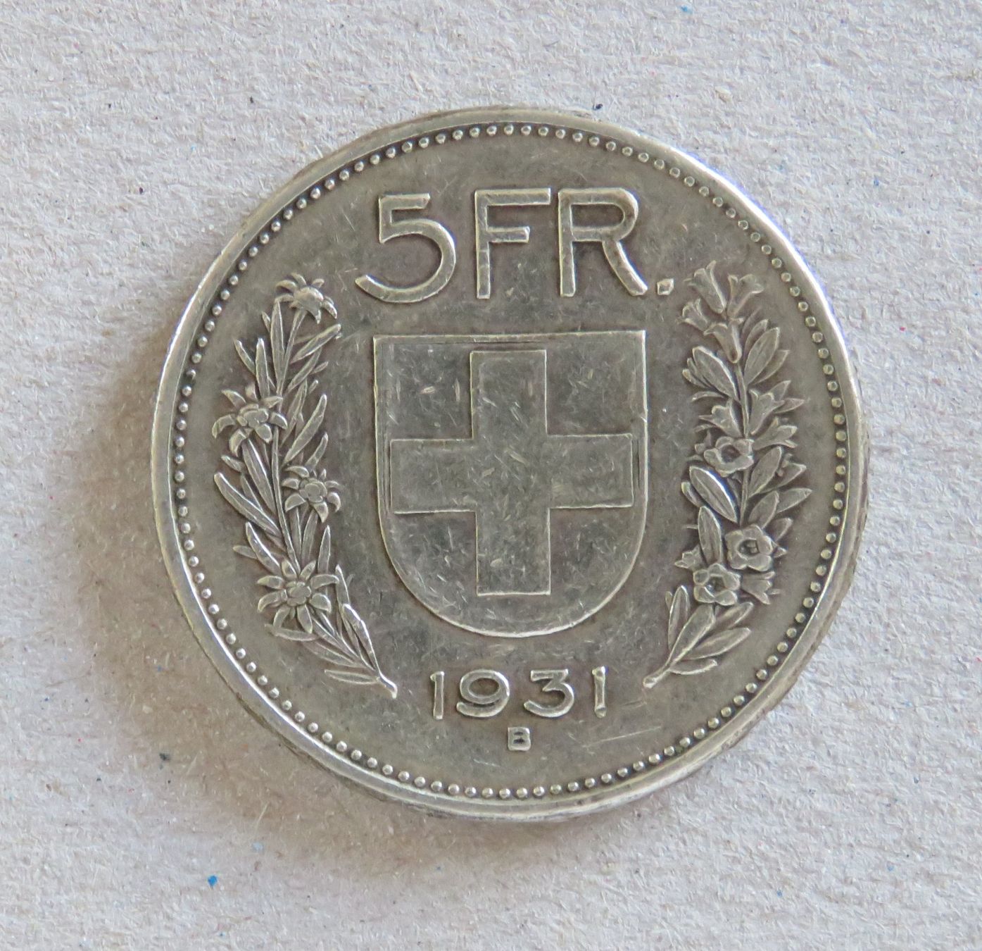 Tutti le monete: 5.- Fr.  1931, Silber – Usato da Kreuzlingen venduto da Koi4