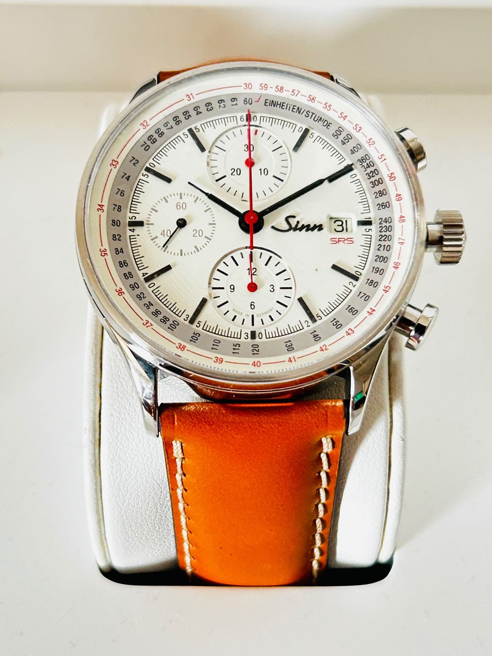 Sinn Orologi: SINN 910 SRS Flyback Column Whel Chronograph. New. – Nuovo e nell'imballaggio originale da Genève venduto da GLwatchsa