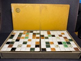 6 Vintage Pormos Switzerland Mosaik Untersetzter 60er Jahre