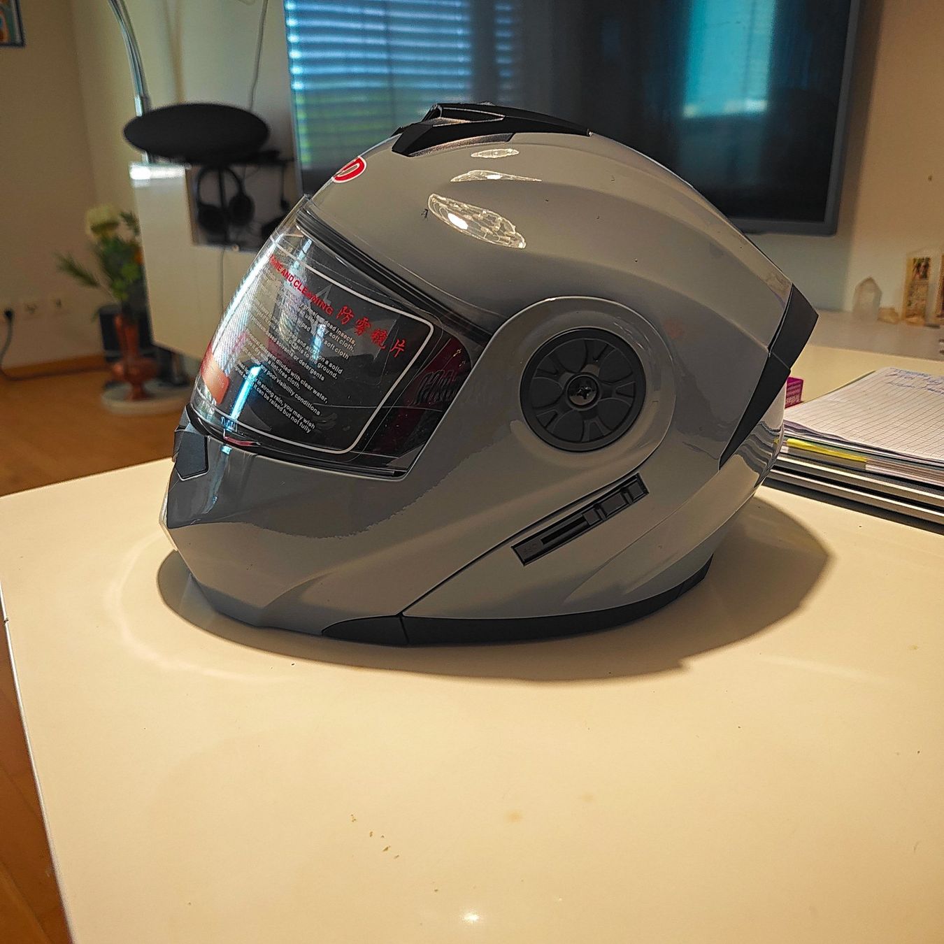Caschi & visiere: Motorrad Klapphelm BLD Doppelvisier Helm Grau Silber Maximal – Nuovo e nell'imballaggio originale da Suhr venduto da sjay.Cv 2