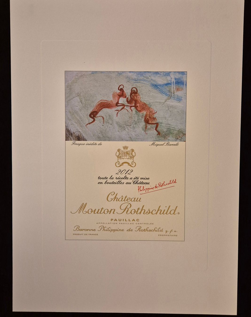 Grafica & Litografie: Mouton Rothschild Litho, 2012, Miguel Barcelò – Usato da Luzern venduto da Louis-XVI 1