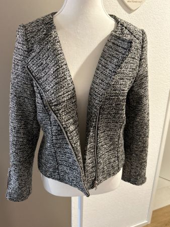 Eleganter Blazer mit dunkelgrau / meliert