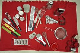 Küchenhelfer Set Edelstahl verschiedene Teile gebraucht