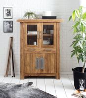 Highboard CORAL REEF Teak Altholz massiv 115 x 150 cm