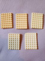 Vintage LEGO 5x Bauplatte 6x10 Weiss – Waffelmuster / Waffle