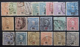 Portugal Kat. 124-137 & 146-153 gest. 1895/1905 Kat. 77 Euro