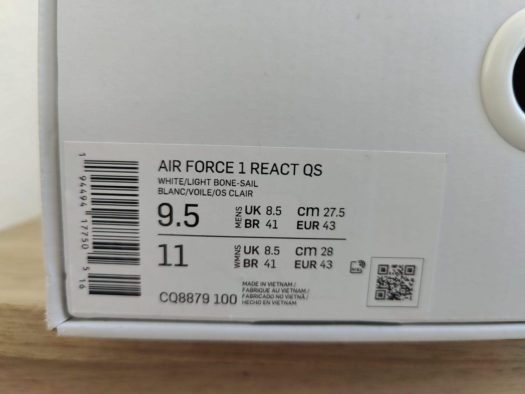 Nike Herrenschuhe: Nike Air Force 1 React QS, EU 43 – Gebraucht aus Rotkreuz von marclooo 5