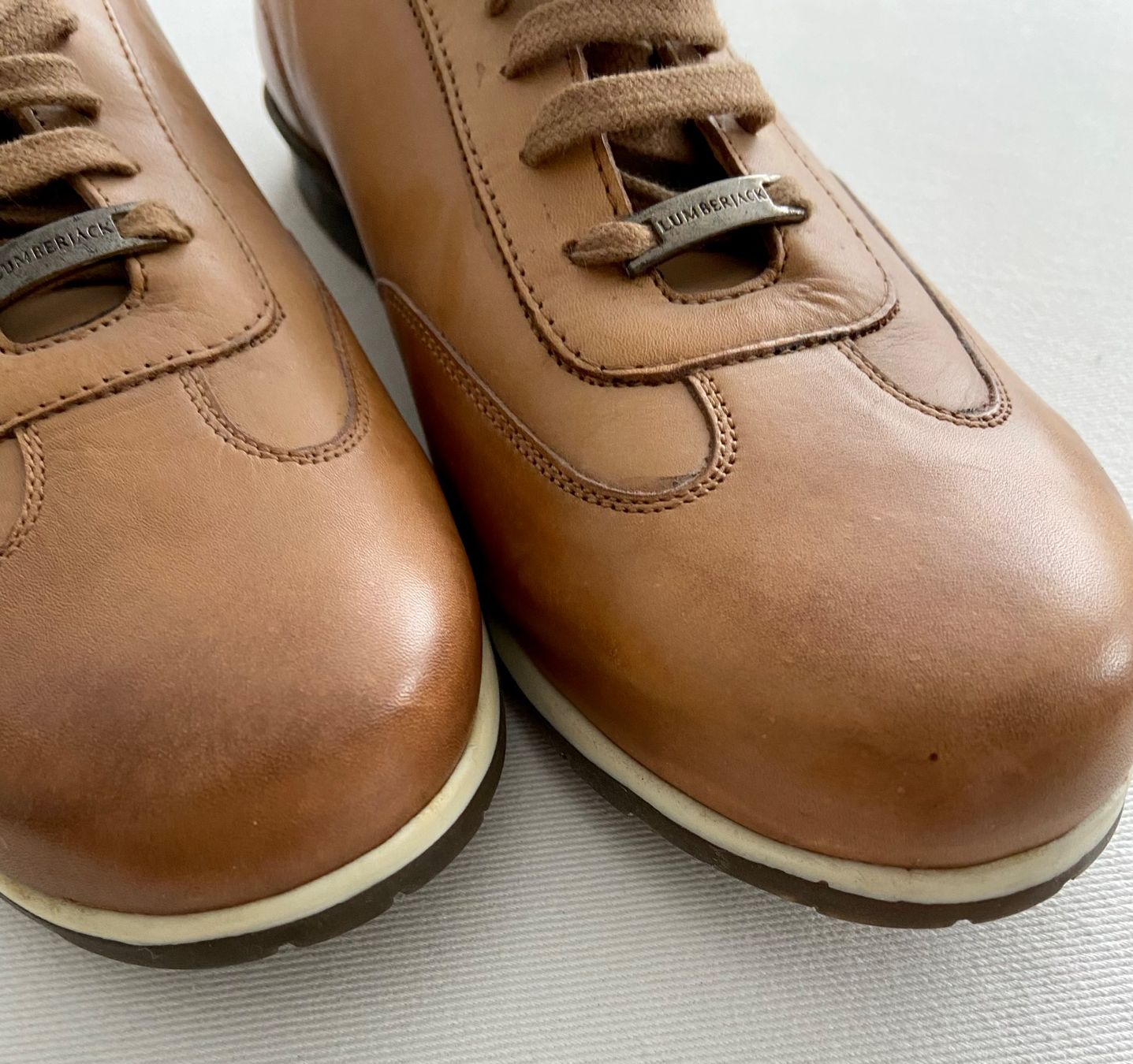 Herrenschuhe: Herrenschuhe ungetragen, Leder, hellbraun, 42 – Neu (gemäss Beschreibung) aus Pratteln von Arthband 1